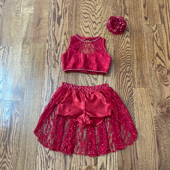 Custom Hollywood Babe/Broadway Babe Red Lyrical Dance Costume - Picture 2 of 10